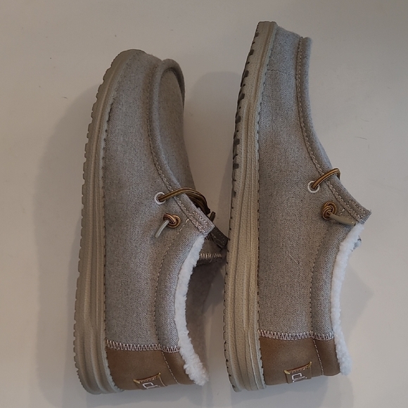 Hey Dude Wally Herringbone Canvas Loafer Chukka-Style Slide/ Slip On - Picture 12 of 17